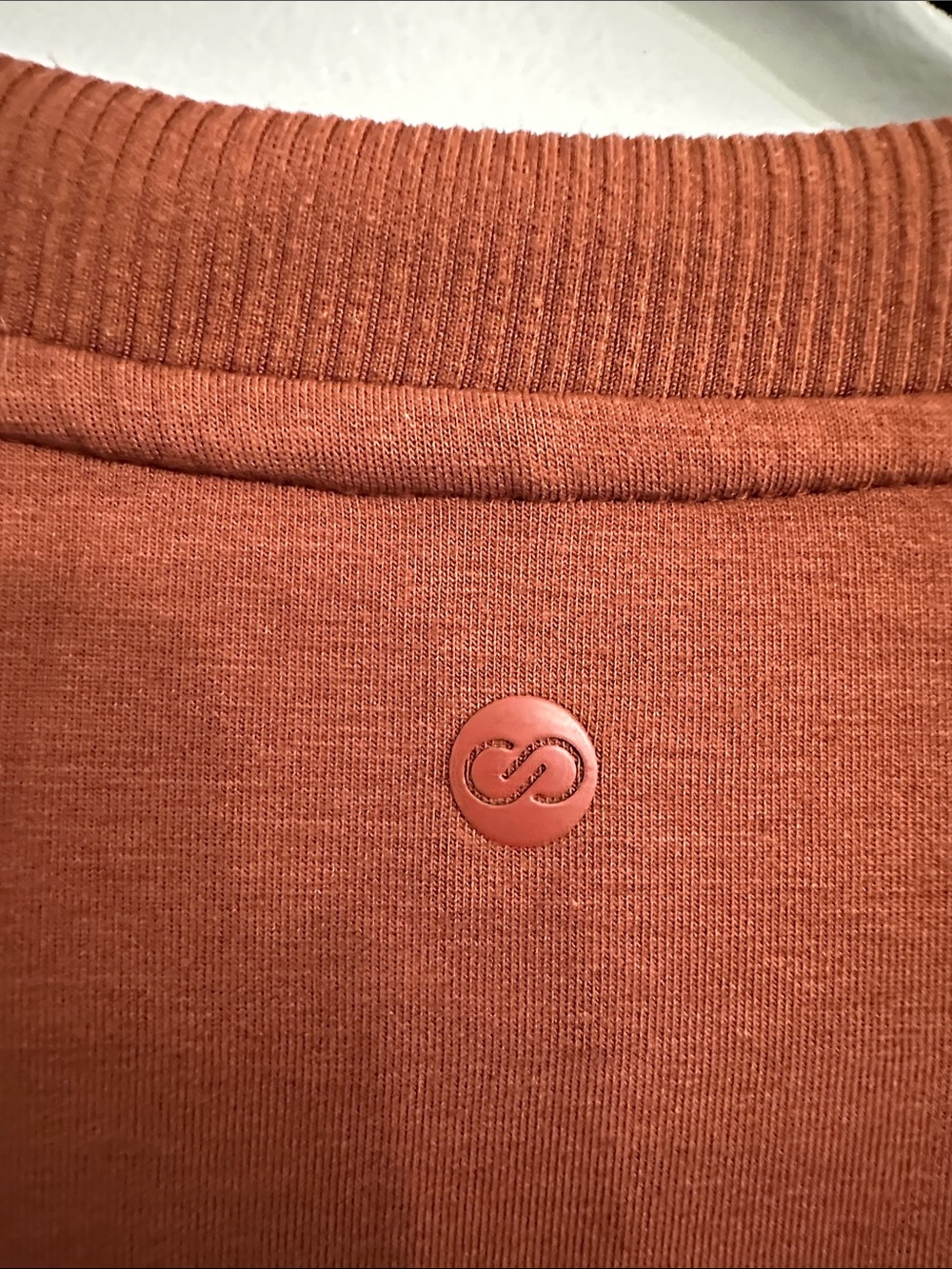 CALIA by Carrie Underwood Rust Crewneck Pullover Sweatshirt - Picture 6 of 7